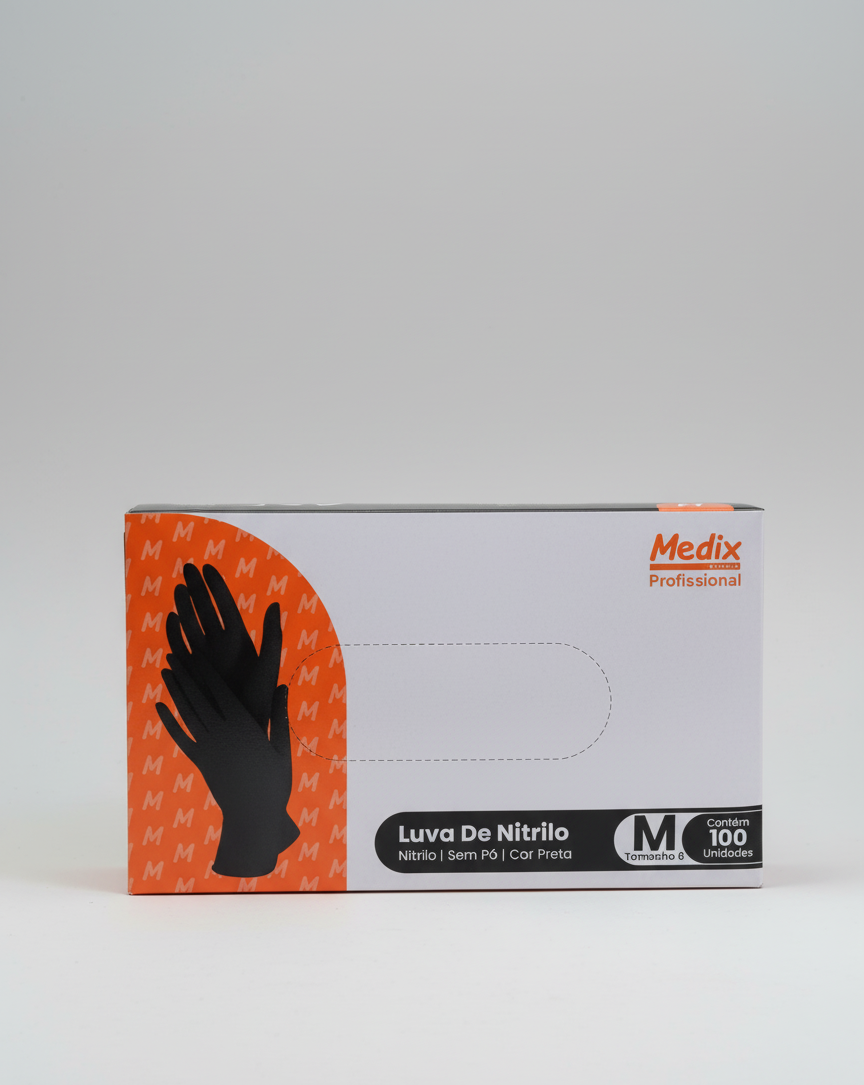 Luva Nitrílica Preta